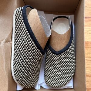 Rothy's Hemp Clogs - Black and Tan Checkered